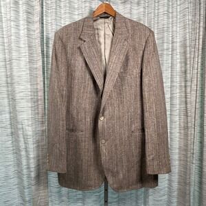 Christopher Hart Brown Tweed Blazer Mens 38R Sport‎ Coat Jacket Textured